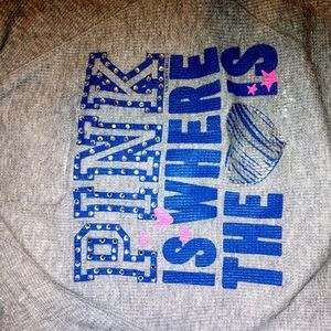 A Secret pink small hooded long sleeve t-shirt